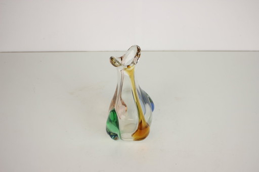 Vase en verre d'art de Bohème par Josef Hospodka, 1960's