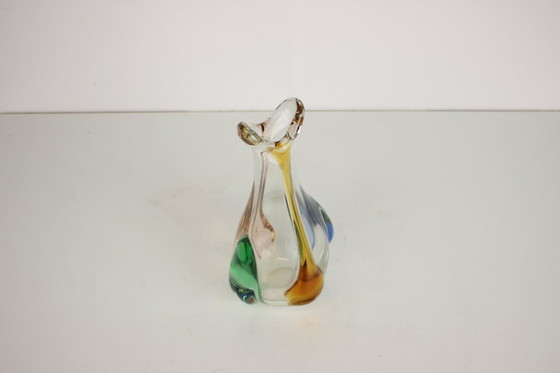 Image 1 of Vase en verre d'art de Bohème par Josef Hospodka, 1960's