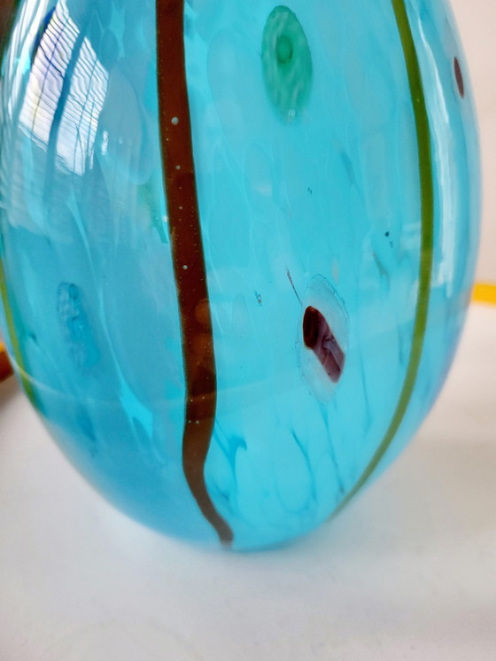 Image 1 of Vase multicolore en verre, style rétro, années 1980, Murano, Italie