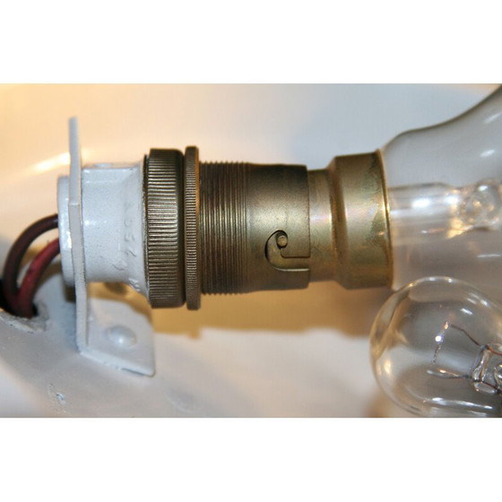 Image 1 of Plafonnier vintage en acier pour Konstal Chorzów, 1950