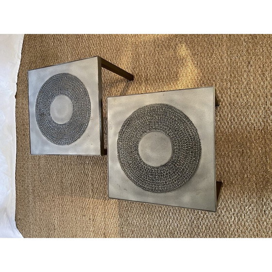 Image 1 of Marc D Haennens table paire vintage en aluminium, 1970
