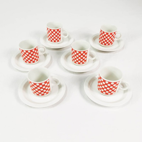 Image 1 of Ensemble de 6 tasses à espresso en porcelaine pour Fontebasso Treviso, Italie, années 1970