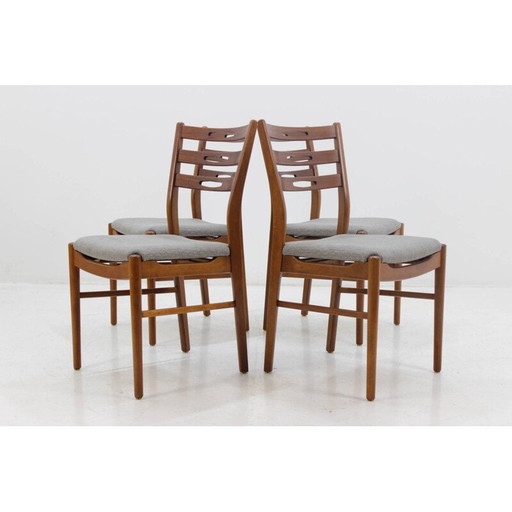 Ensemble de quatre chaises danoises en teck - années 1960