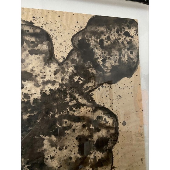 Image 1 of Encre de Chine vintage sur papier "Torse" par Elvire Ferle, 1990