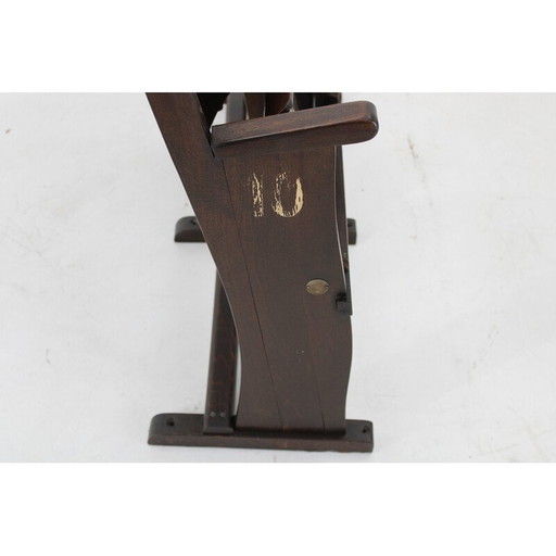 Banc de cinéma vintage 2 places en contreplaqué de hêtre pour Ton, Tchécoslovaquie 1970