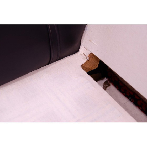 Image 1 of Paire de fauteuils vintage en faux cuir et tissu, Tchécoslovaquie 1970