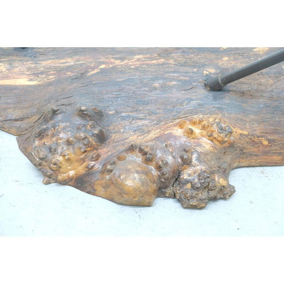 Image 1 of Table basse vintage en bois et laiton, Autriche 1950