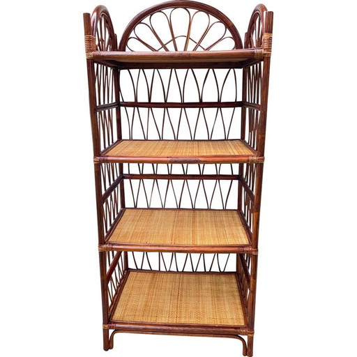 Etagère vintage en rotin