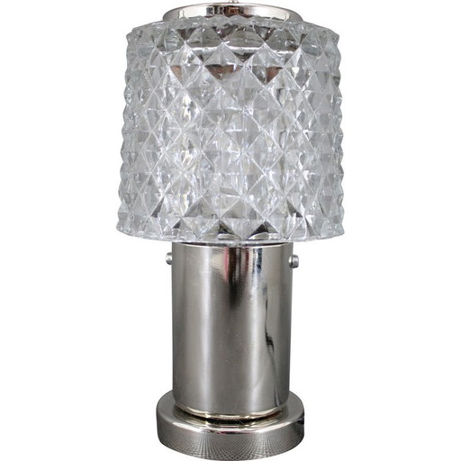 Lampe de table vintage en verre par Kamenicky Senov, Tchécoslovaquie 1970