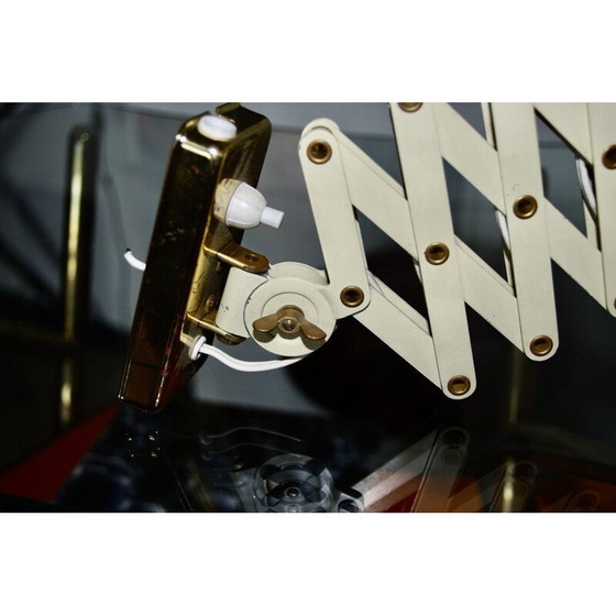 Image 1 of Applique vintage en laiton et acier laqué, Italie 1960