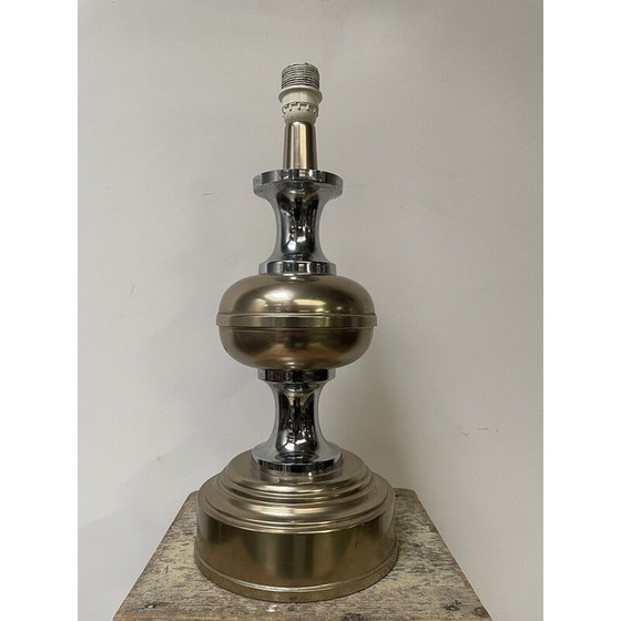 Image 1 of Lampe de barbier vintage en chrome et métal, 1970