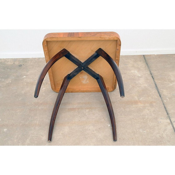 Image 1 of Table araignée vintage H259 en noyer par Jindřich Halabala, Tchécoslovaquie 1950