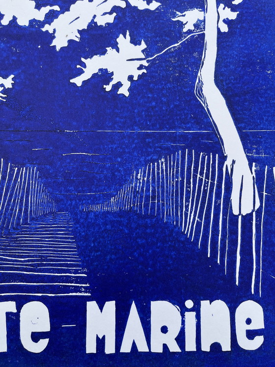 Image 1 of Linogravure Sainte-Marine #2. 
