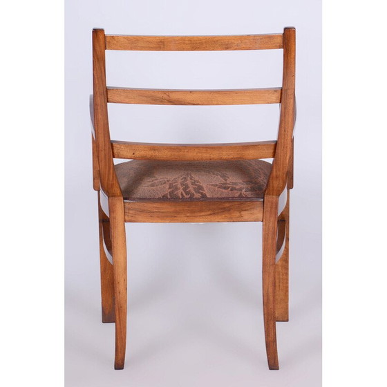 Image 1 of Fauteuil vintage Art Déco en noyer, Tchécoslovaquie 1920