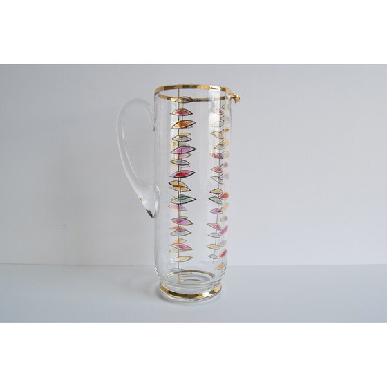 Image 1 of Cruche en verre vintage, Tchécoslovaquie années 1960