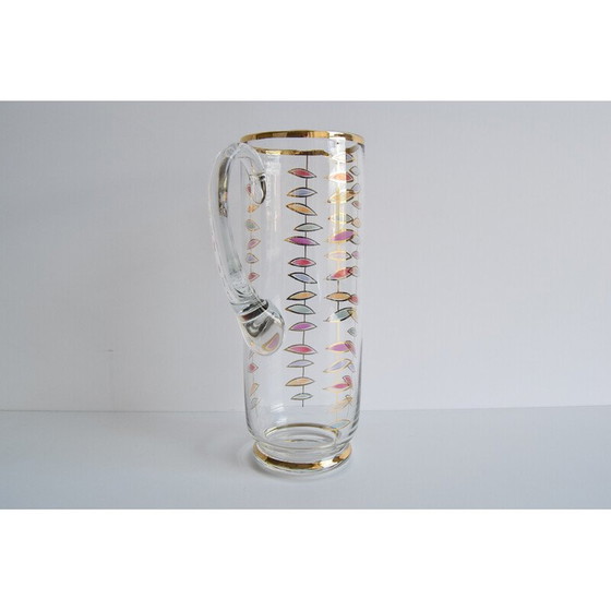 Image 1 of Cruche en verre vintage, Tchécoslovaquie années 1960