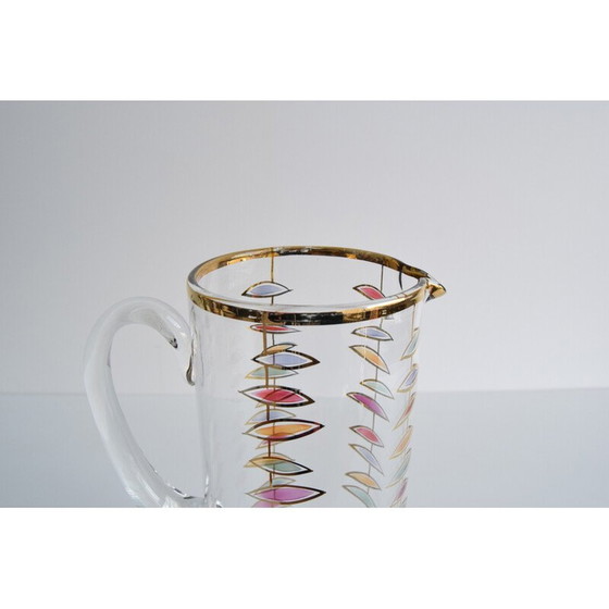 Image 1 of Cruche en verre vintage, Tchécoslovaquie années 1960