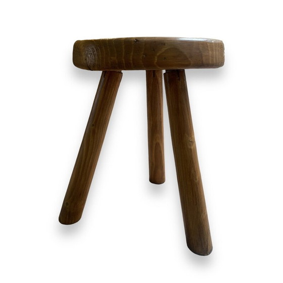 Image 1 of Tabouret vintage en pin de Charlotte Perriand, 1966