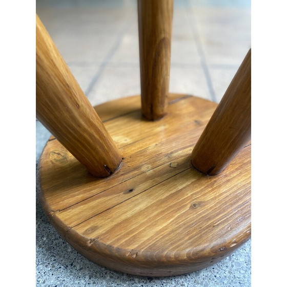 Image 1 of Tabouret vintage en pin de Charlotte Perriand, 1966
