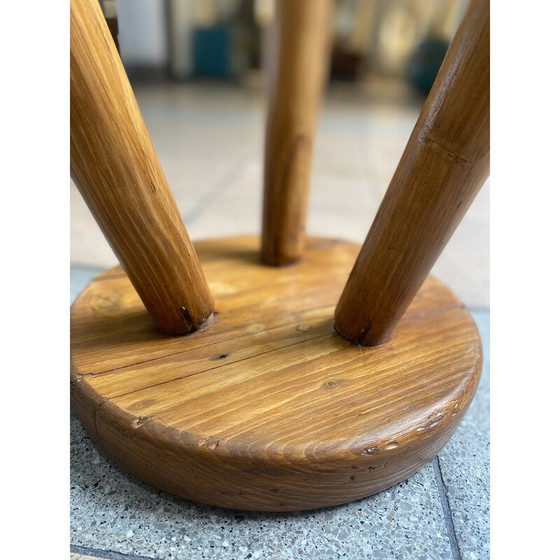 Image 1 of Tabouret vintage en pin de Charlotte Perriand, 1966