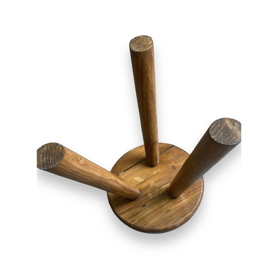Image 1 of Tabouret vintage en pin de Charlotte Perriand, 1966