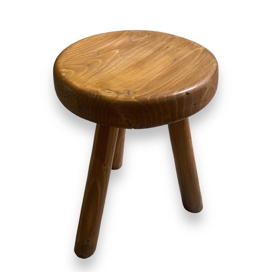 Image 1 of Tabouret vintage en pin de Charlotte Perriand, 1966