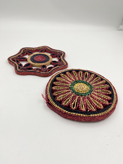 Duo De Dessous De Plat En Corde Vintage