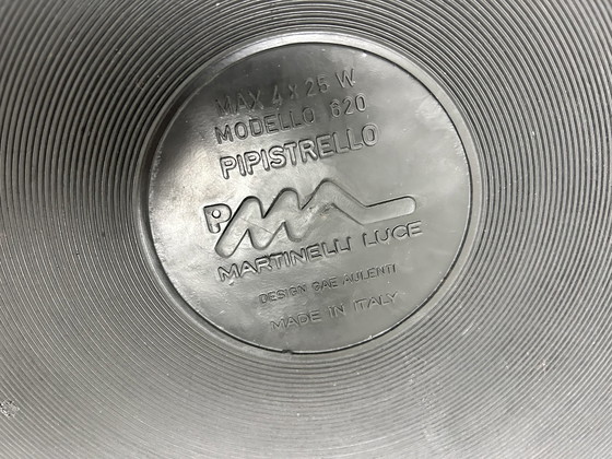 Image 1 of Lampe de table Pipistrello noire de Gae Aulenti pour Martinelli Luce, 1960S