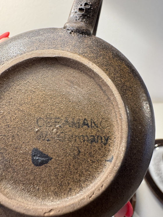 Image 1 of Tasses et soucoupes vintage Ceramano Allemagne de l'Ouest 50S 60S