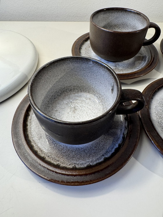 Image 1 of Tasses et soucoupes vintage Ceramano Allemagne de l'Ouest 50S 60S