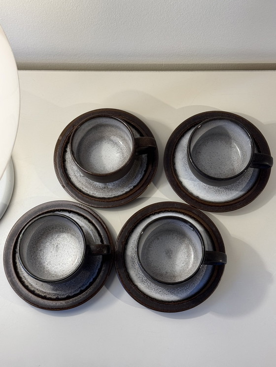 Image 1 of Tasses et soucoupes vintage Ceramano Allemagne de l'Ouest 50S 60S