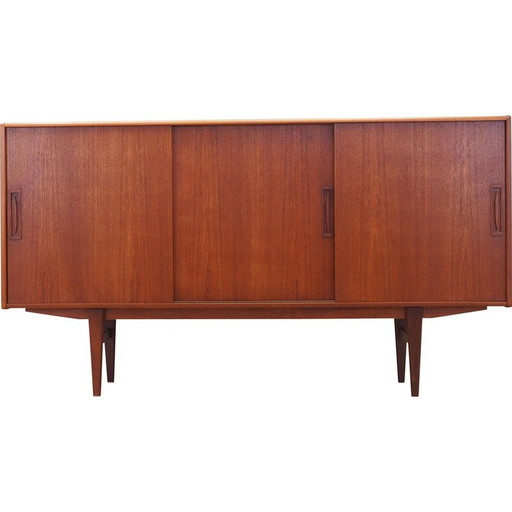 Buffet haut vintage en teck, Danemark années 1960