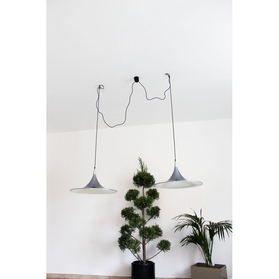 Image 1 of Paire de lampes suspendues vintage par Goffredo Reggiani, Italie 1980