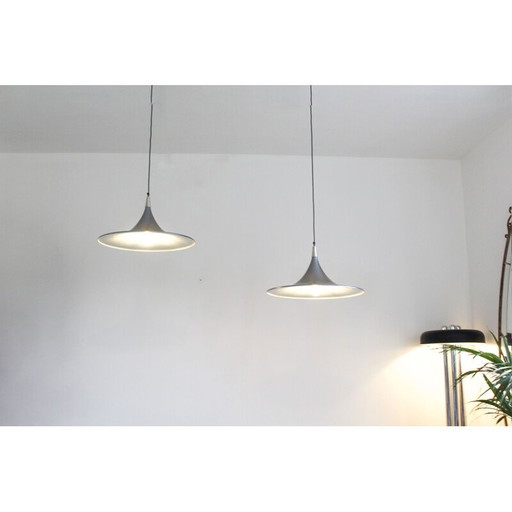 Paire de lampes suspendues vintage par Goffredo Reggiani, Italie 1980