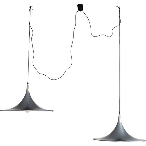 Paire de lampes suspendues vintage par Goffredo Reggiani, Italie 1980