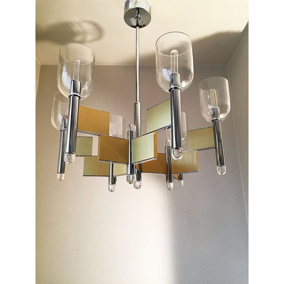 Image 1 of Lustre vintage de Gaetano Sciolari, 1970