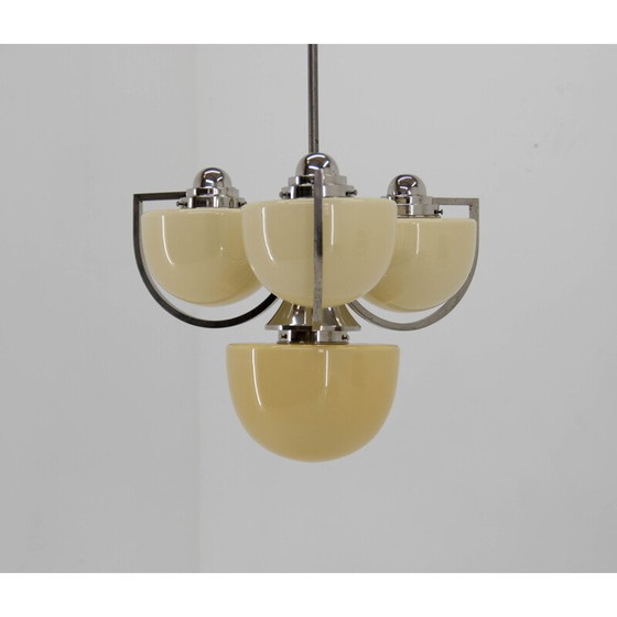 Image 1 of Lustre Vintage Art Déco à 4 flammes, 1930