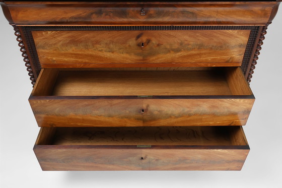 Image 1 of Commode Louis Philippe avec plateau en marbre rose, 1850S