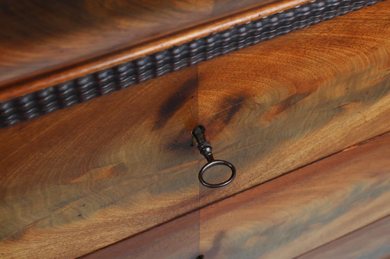 Image 1 of Commode Louis Philippe avec plateau en marbre rose, 1850S