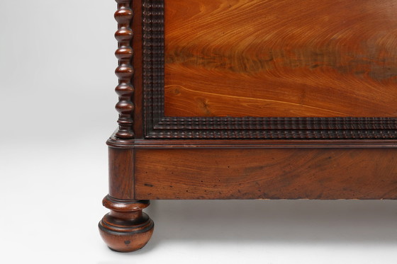 Image 1 of Commode Louis Philippe avec plateau en marbre rose, 1850S
