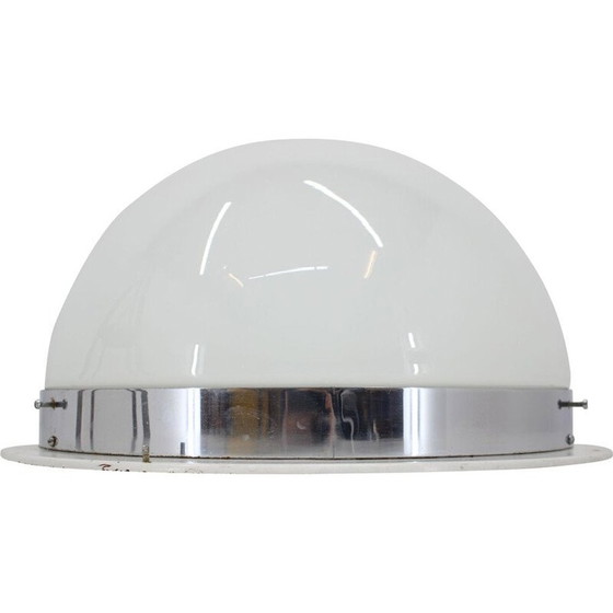 Image 1 of Plafonnier vintage chromé Bauhaus, Tchécoslovaquie 1940