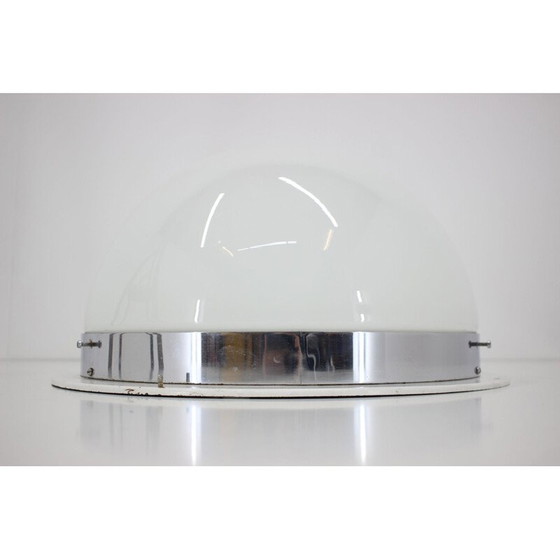 Image 1 of Plafonnier vintage chromé Bauhaus, Tchécoslovaquie 1940