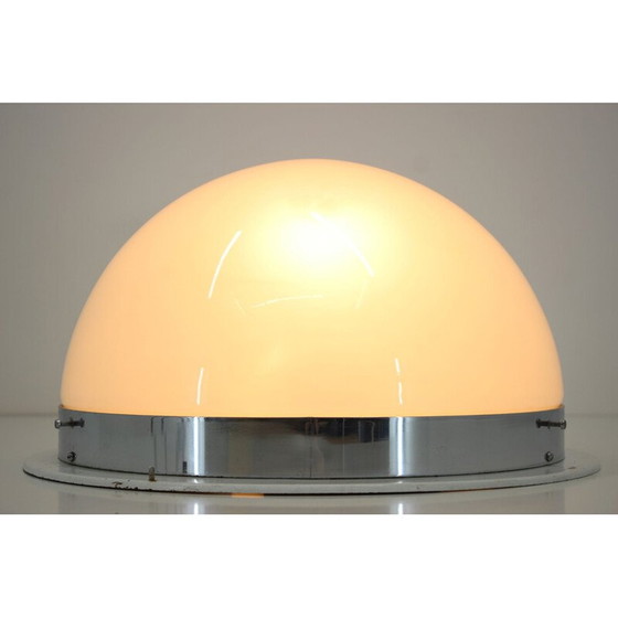 Image 1 of Plafonnier vintage chromé Bauhaus, Tchécoslovaquie 1940