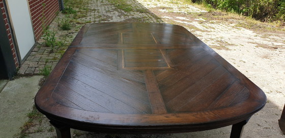 Image 1 of Table de salle à manger extensible Art Nouveau