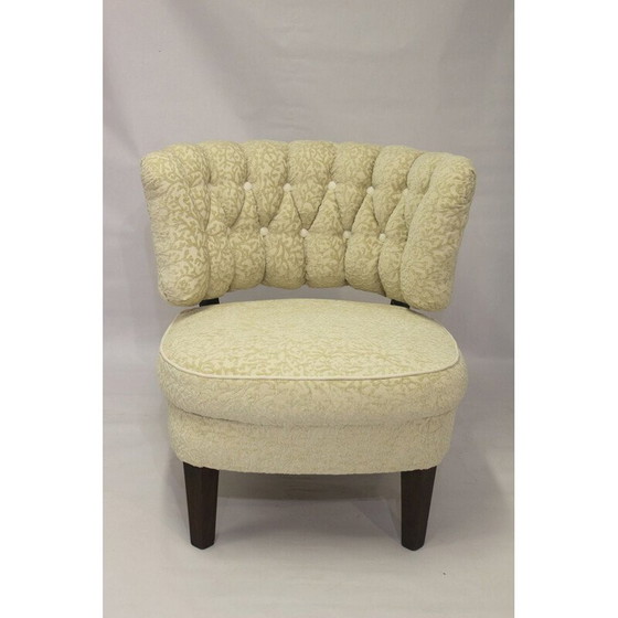 Image 1 of Fauteuil vintage en velours par Otto Schulz pour Casal, Suède 1940