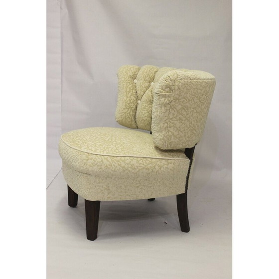 Image 1 of Fauteuil vintage en velours par Otto Schulz pour Casal, Suède 1940