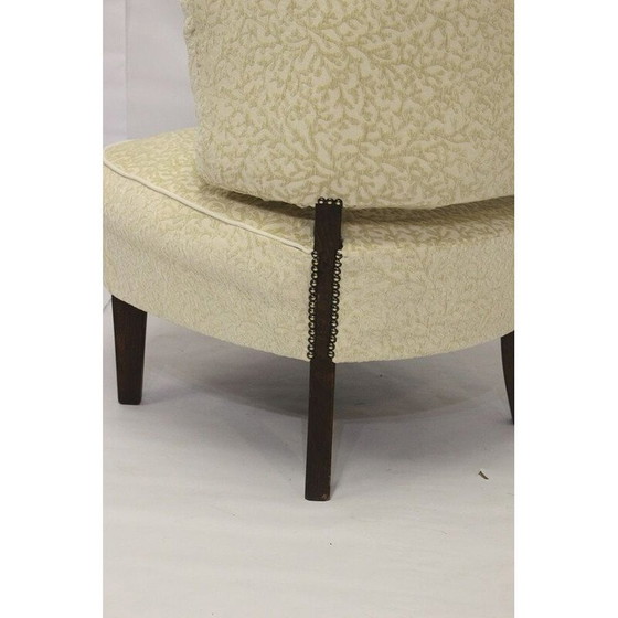 Image 1 of Fauteuil vintage en velours par Otto Schulz pour Casal, Suède 1940