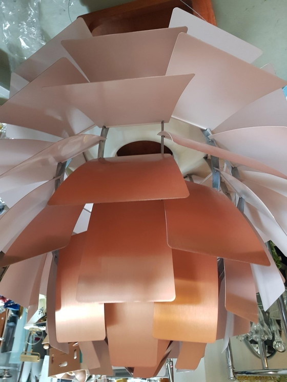 Image 1 of Plafonnier Artichoke Copper Rose par Poul Henningsen pour Louis Poulsen