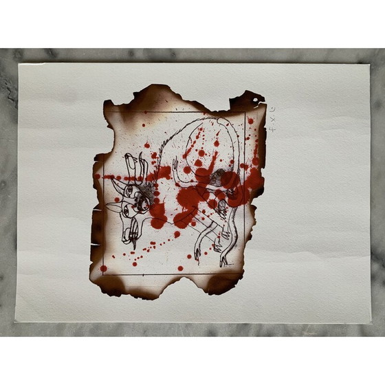 Image 1 of Tableau vintage cerbère par François-Xavier Lalanne, 2005