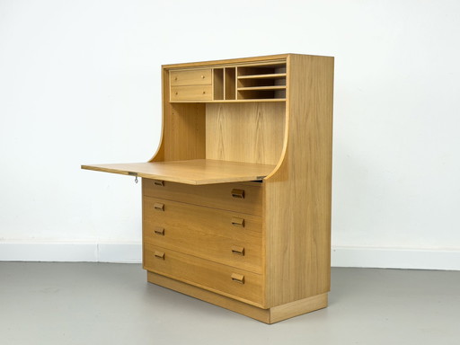 Secrétaire danois en chêne By Børge Mogensen For Søborg Møbelfabrik, 1960S